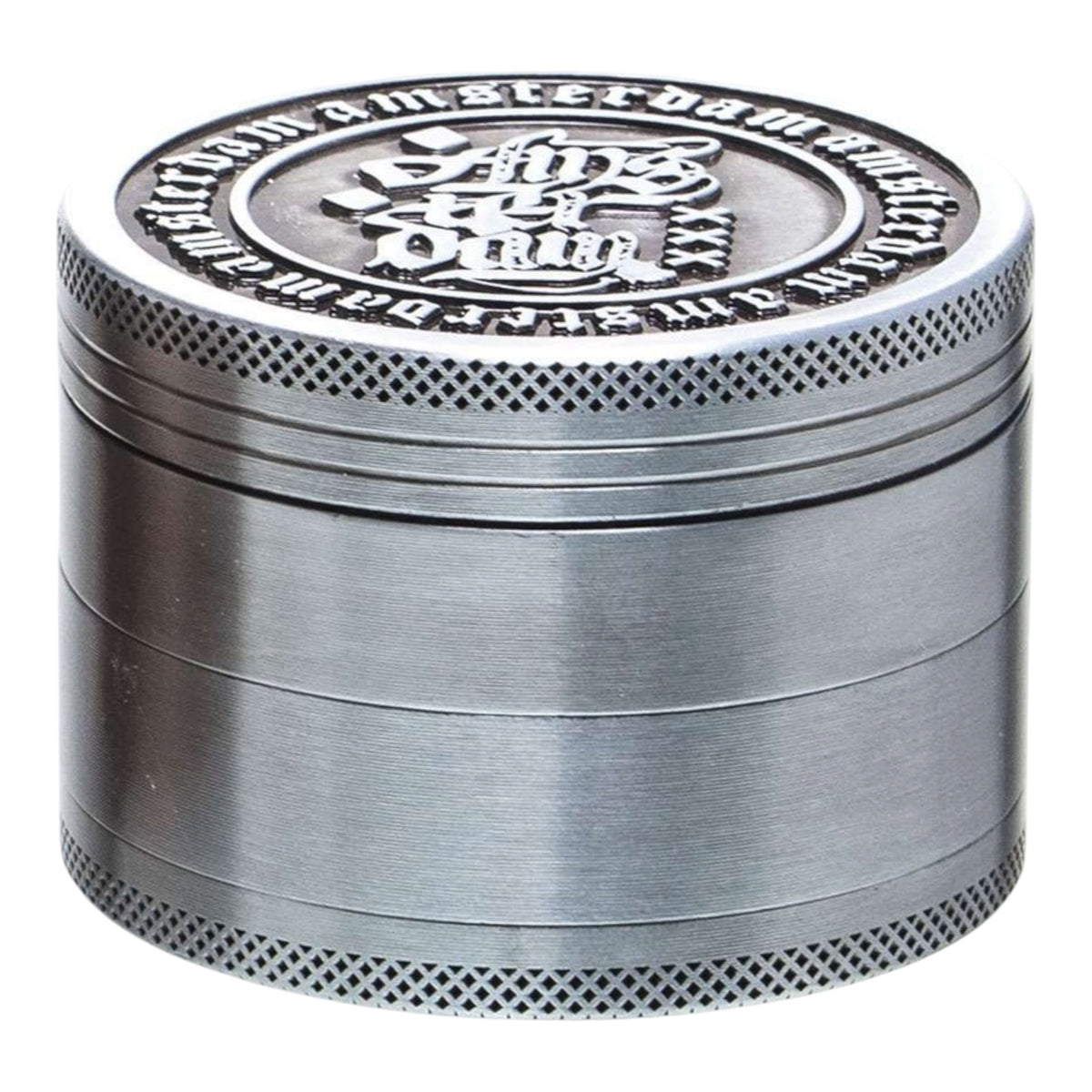 Amsterdam Metall-Grinder mit Logo – 4-teilig, 63 mm