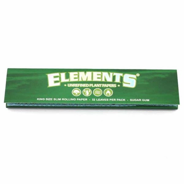 Elements Papers King Size grün Slim á 32 Blatt