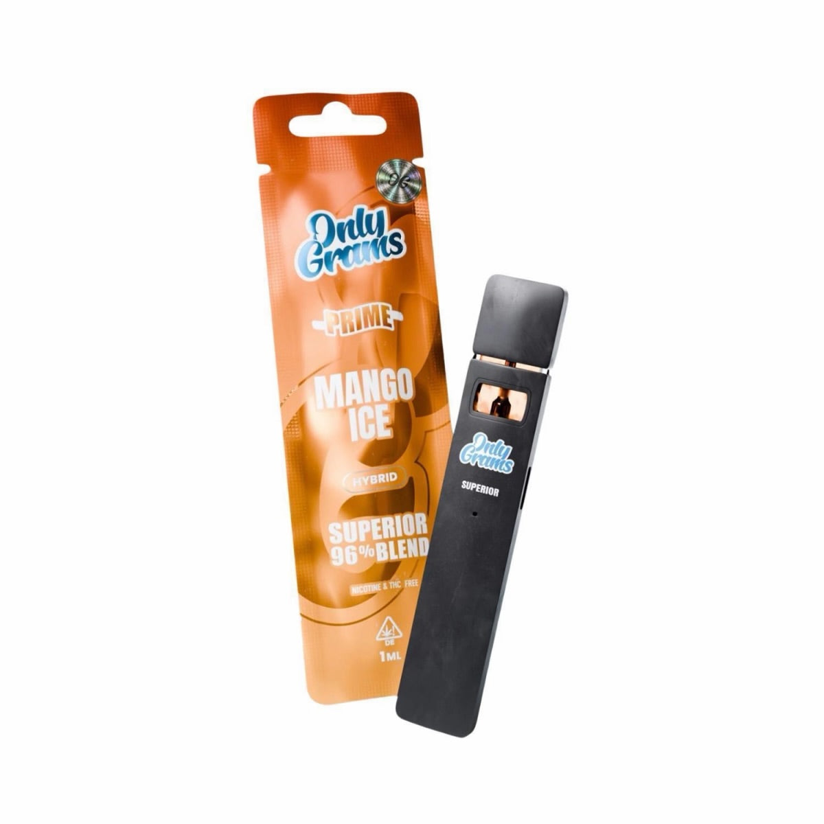 OnlyGrams Superior Blend 96 % Einweg Vape – Prime Mango Ice | 1 ml
