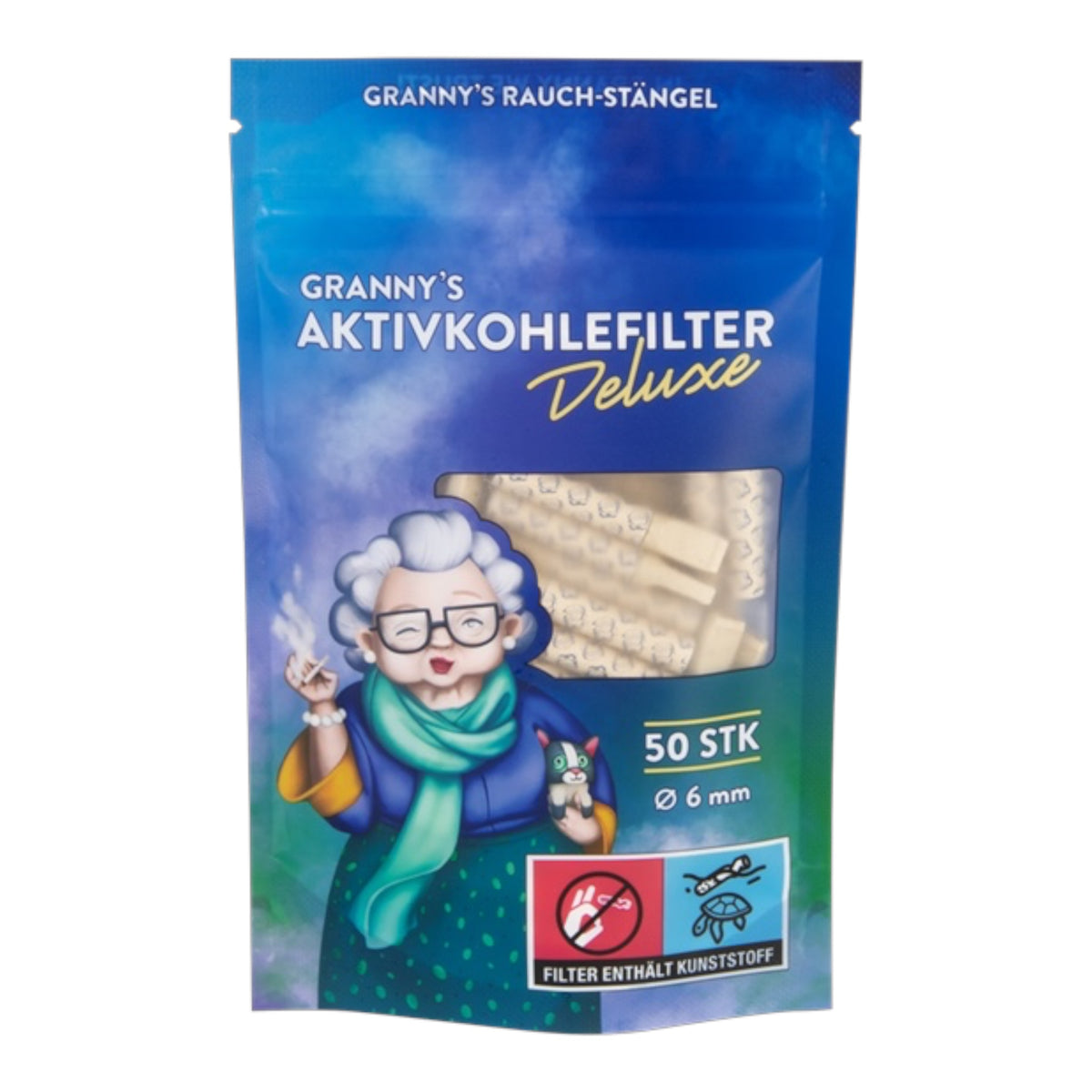 GRANNYS Weed Deluxe Aktivkohlefilter – 6 mm | 50 Stück