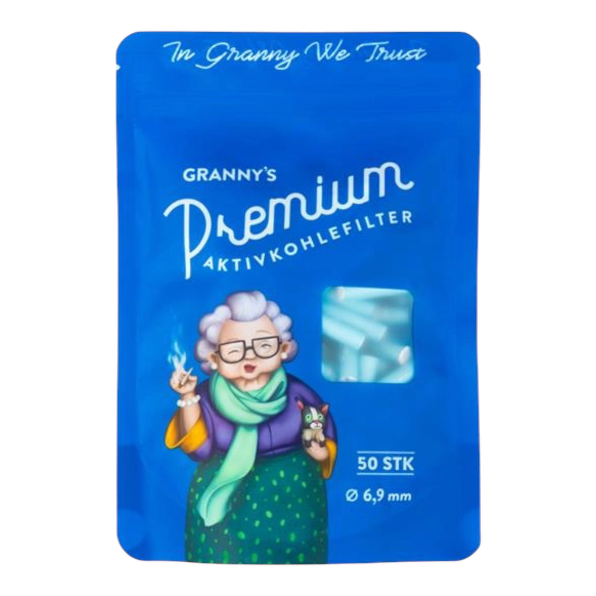 GRANNYS Weed Premium Aktivkohlefilter – 6,9 mm | 50 Stück