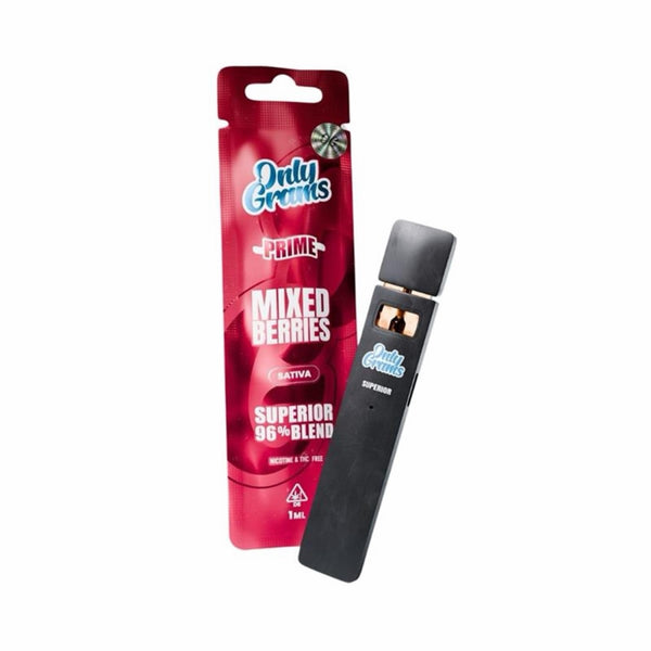 OnlyGrams Superior Blend 96 % Einweg Vape – Prime Mixed Berries | 1 ml