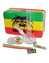 BREIT Minibong Set mit Grinder und Purpfeife