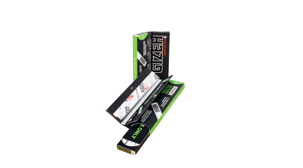 GIZEH Black Paper King Size Slim mit Aktivkohlefilter