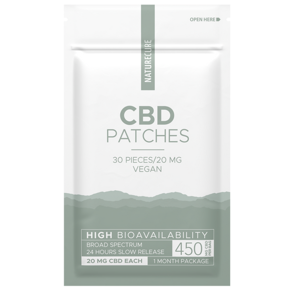 Nature Cure CBD-Pflaster Breitspektrum, 600 mg CBD, 30 Stück x 20 mg