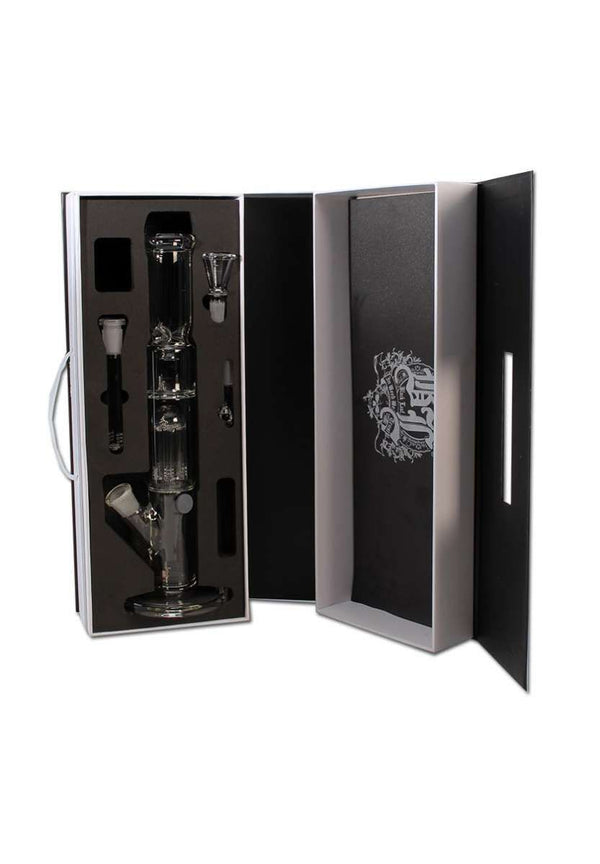 👶 Baby Bongbastic – Black Leaf Mini Beakerbong im Koffer (36 cm)
