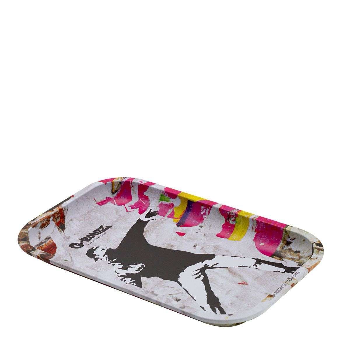 G-Rollz | Banksy’s Graffiti „Flower Thrower Alt“ Medium Tray 17,5 × 27,5 cm