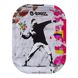 G-Rollz | Banksy’s Graffiti „Flower Thrower Alt“ Small Tray 14 × 18 cm