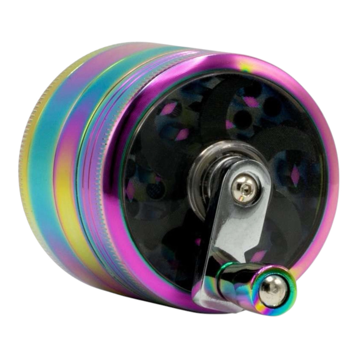 Grace Glass Rainbow Kurbelgrinder mit Sichtfenster – 4-teilig, 53 mm