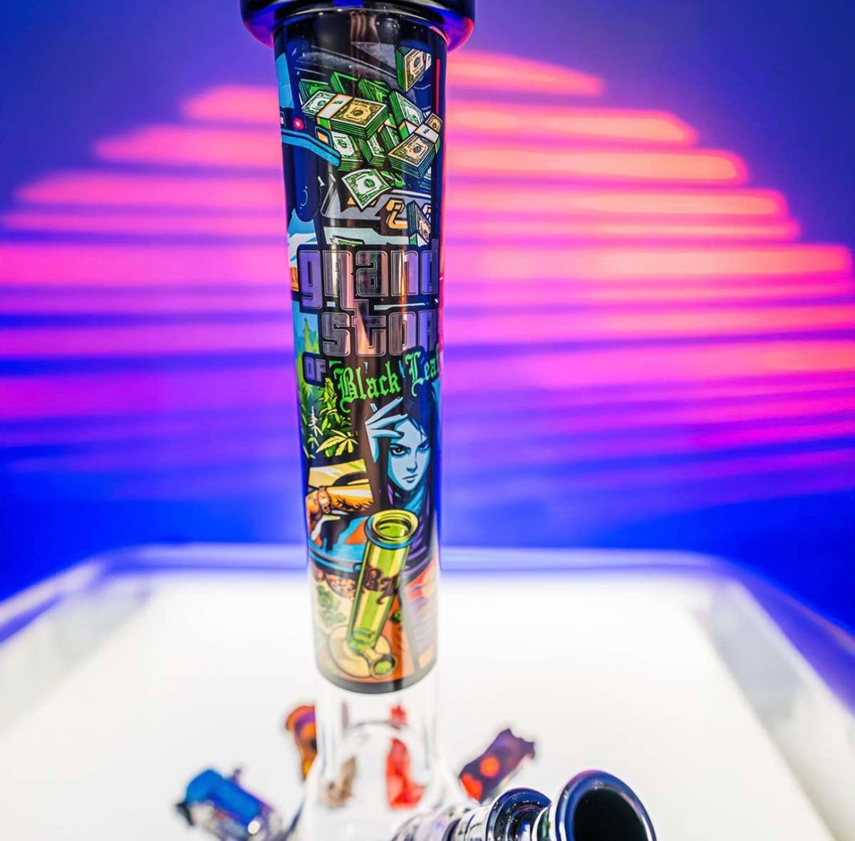 Black Leaf Grand Story Beaker Bong
