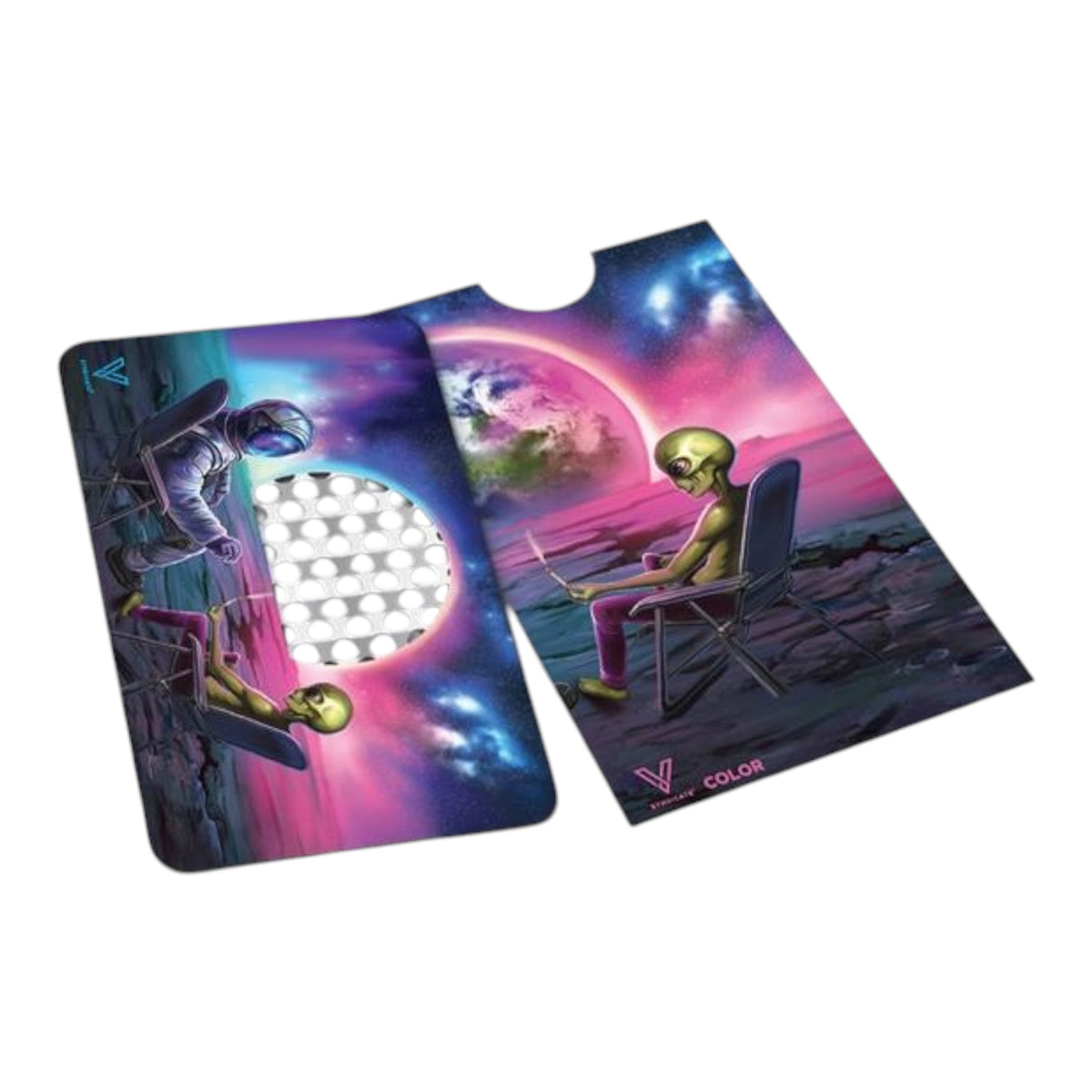 V-Syndicate Grinder Card „Blunt Orbit“ – Metall-Grinderkarte