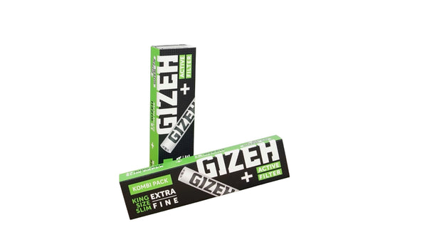 GIZEH Black Paper King Size Slim mit Aktivkohlefilter