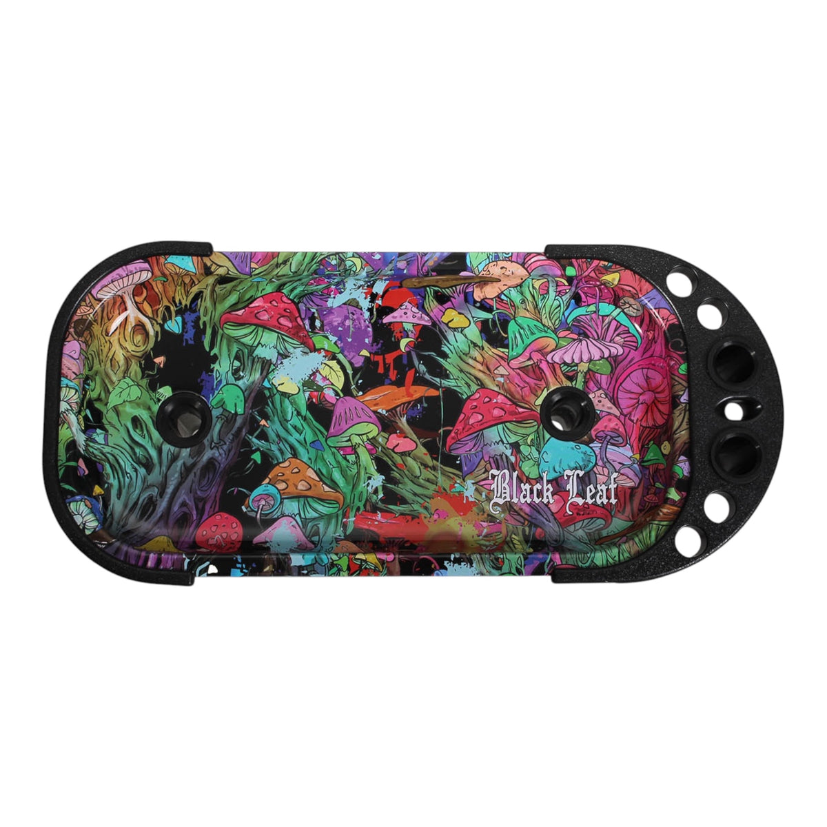 Black Leaf Rolling Console – Magic Mushrooms