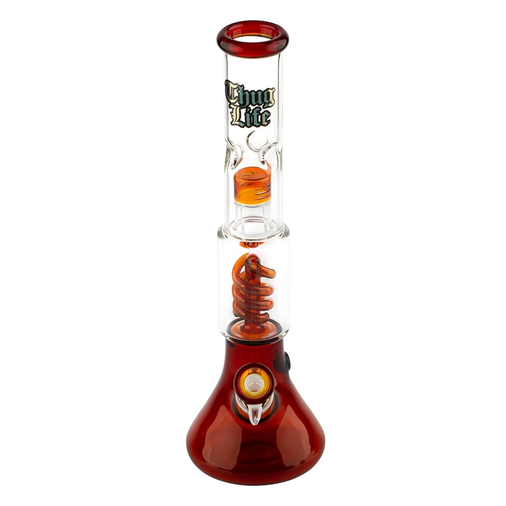 Thug Life OG V2 Spiral Percolator Bong – 35 cm | Amber