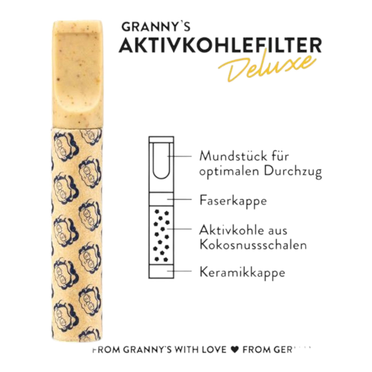 GRANNYS Hybrider Weed Deluxe Aktivkohlefilter – 8 mm | 50 Stück