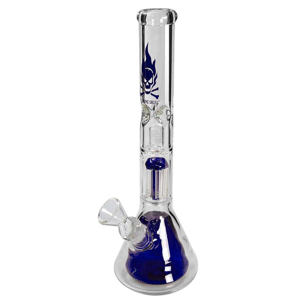 Black Leaf Flaming Skull Erlenmeyer Icebong – 46 cm mit 6-Arm-Perkolator