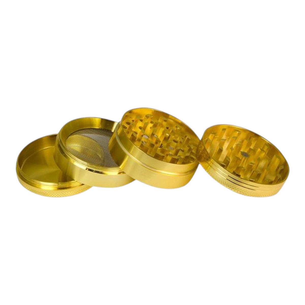 CNC Aluminium Grinder Gold – 4-teilig | Ø 52 mm