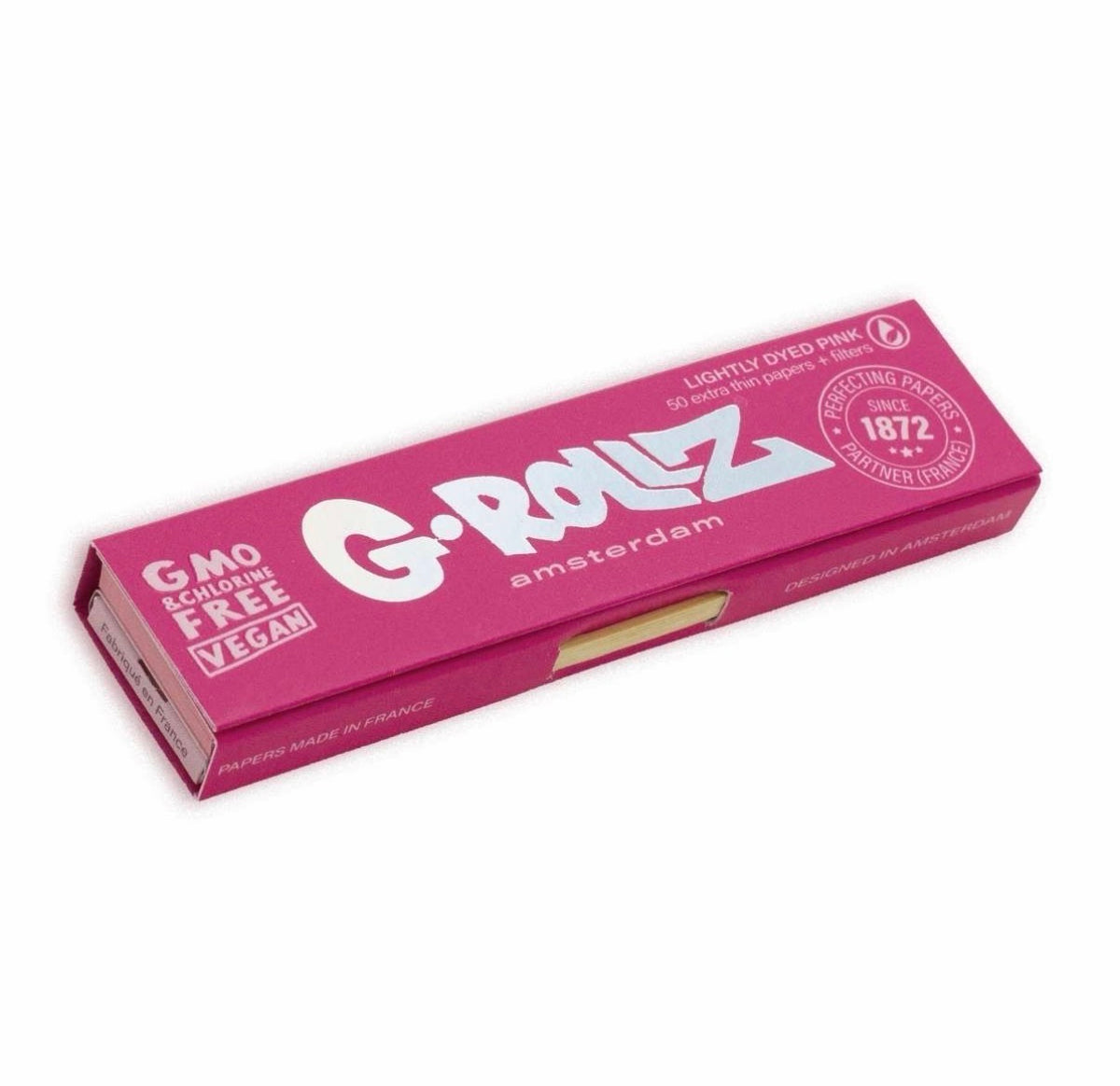 G-Rollz Lightly Dyed Pink Papers + Tips + Bamboo Poker