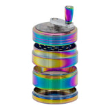 Grace Glass Rainbow Kurbelgrinder mit Sichtfenster – 4-teilig, 53 mm