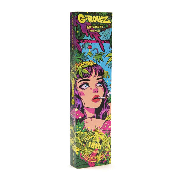 G-Rollz „Jungle“ Green King Size Slim Papers mit Tips – 50 Blatt
