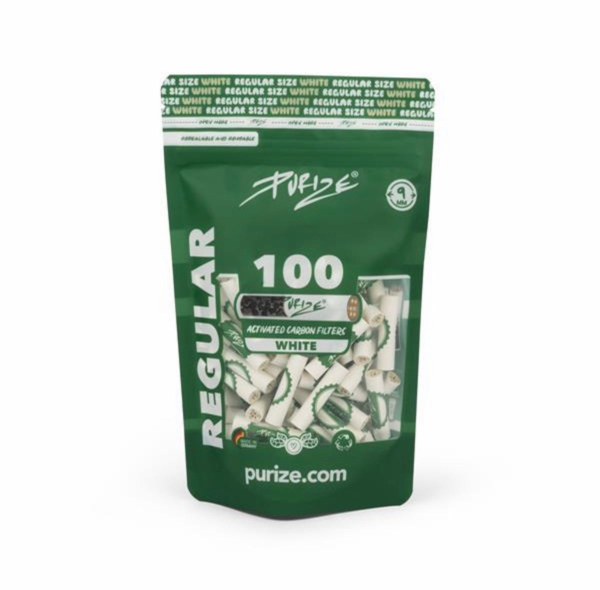 PURIZE Aktivkohlefilter, ø 9mm, 100er Packung