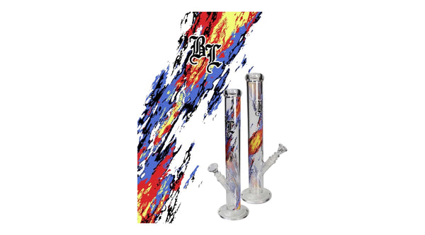 Black Leaf Zylinderbong Flammen