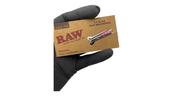 RAW Glasstips 6x35mm flaches Mundstück