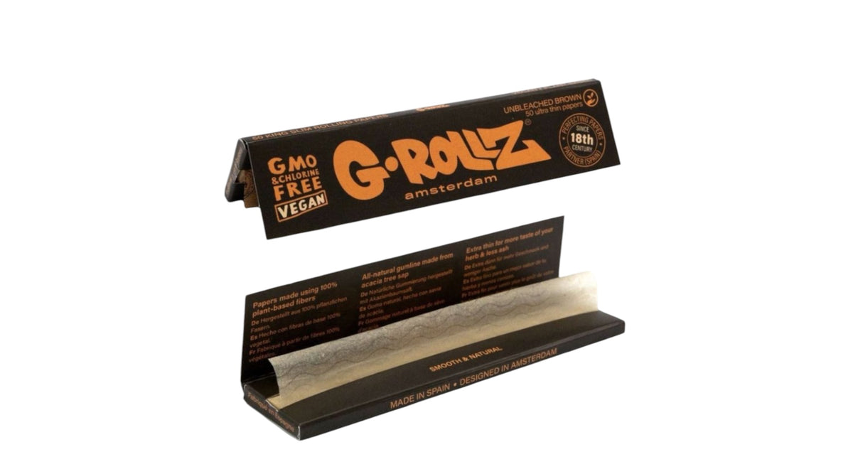 G-Rollz Unbleached Brown Papers King Slim