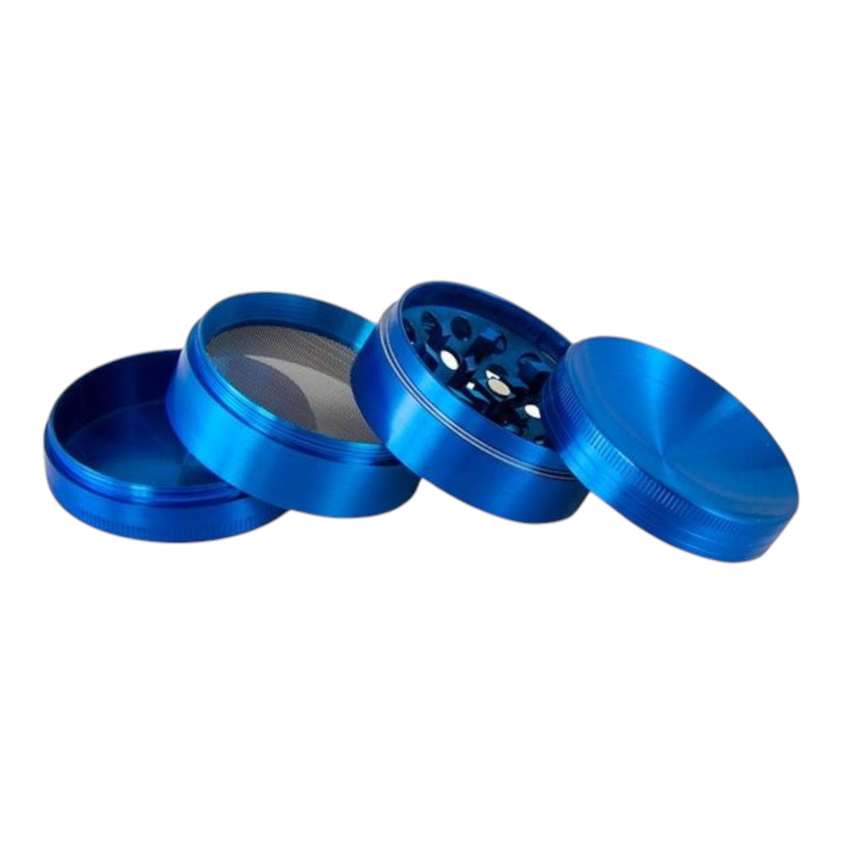 Konkaver Aluminium-Grinder mit Pollensieb – 4-teilig, 50 mm