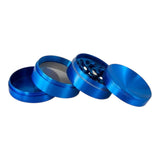 Konkaver Aluminium-Grinder mit Pollensieb – 4-teilig, 50 mm