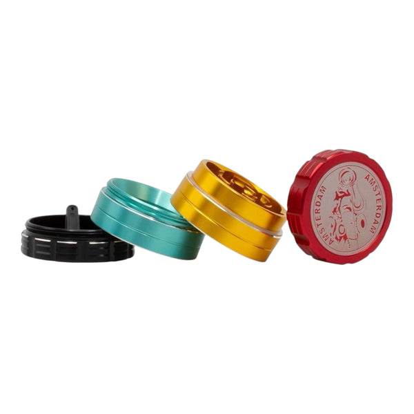 Grace Glass Ganash Rasta Metall-Grinder – 4-teilig, 40 mm