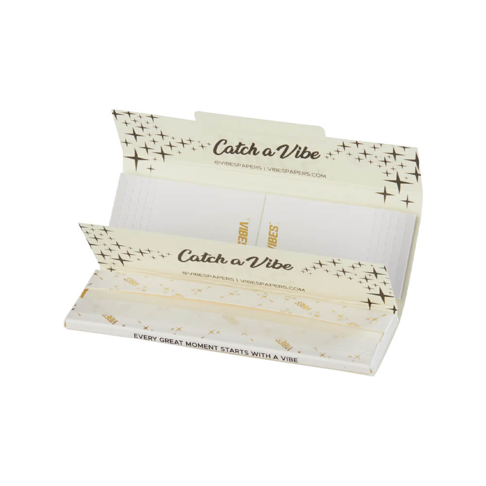 VIBES Fatty Rolling Papers Mit Tips Weiß Ultra Breit