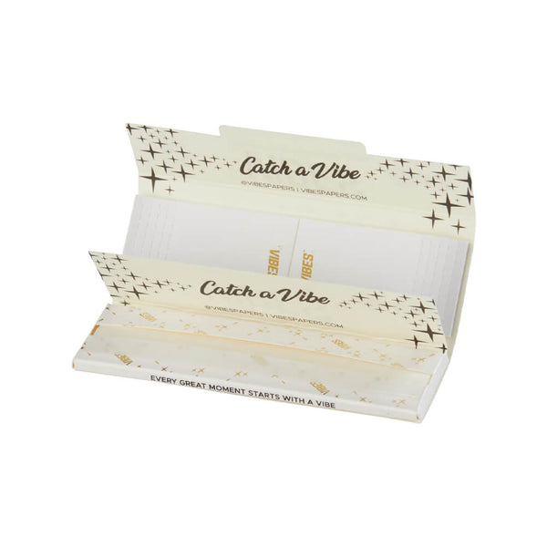 VIBES Fatty Rolling Papers Mit Tips Weiß Ultra Breit