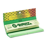 G-Rollz „Reggae“ Green King Size Slim Papers mit Tips – 50 Blatt