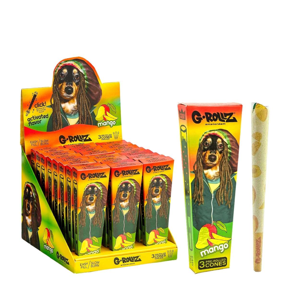 G-Rollz Pets „Monkey Mango“ Pop Cones – King Size, 3er-Pack