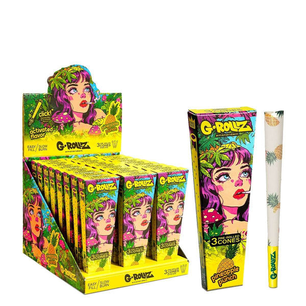 G-Rollz „Pineapple Punch“ Pop Cones – King Size, 3er-Pack