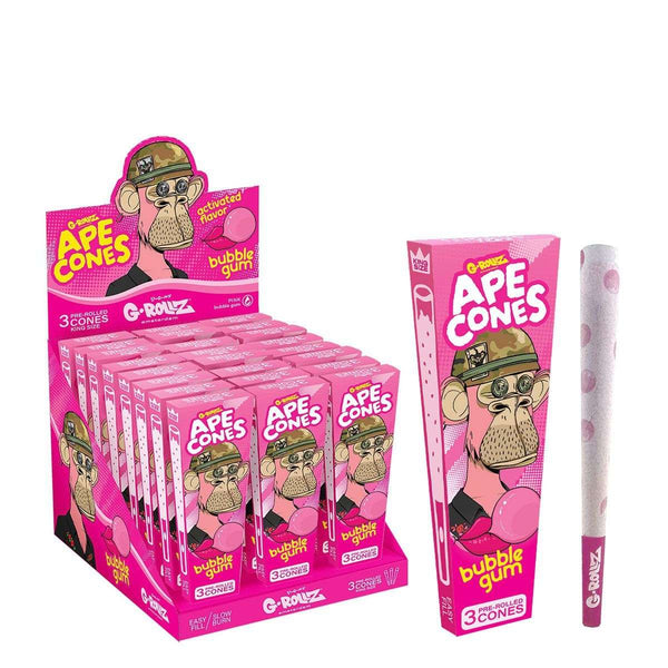 G-Rollz Ape „Bubblegum“ Pop Cones – King Size, 3er-Pack