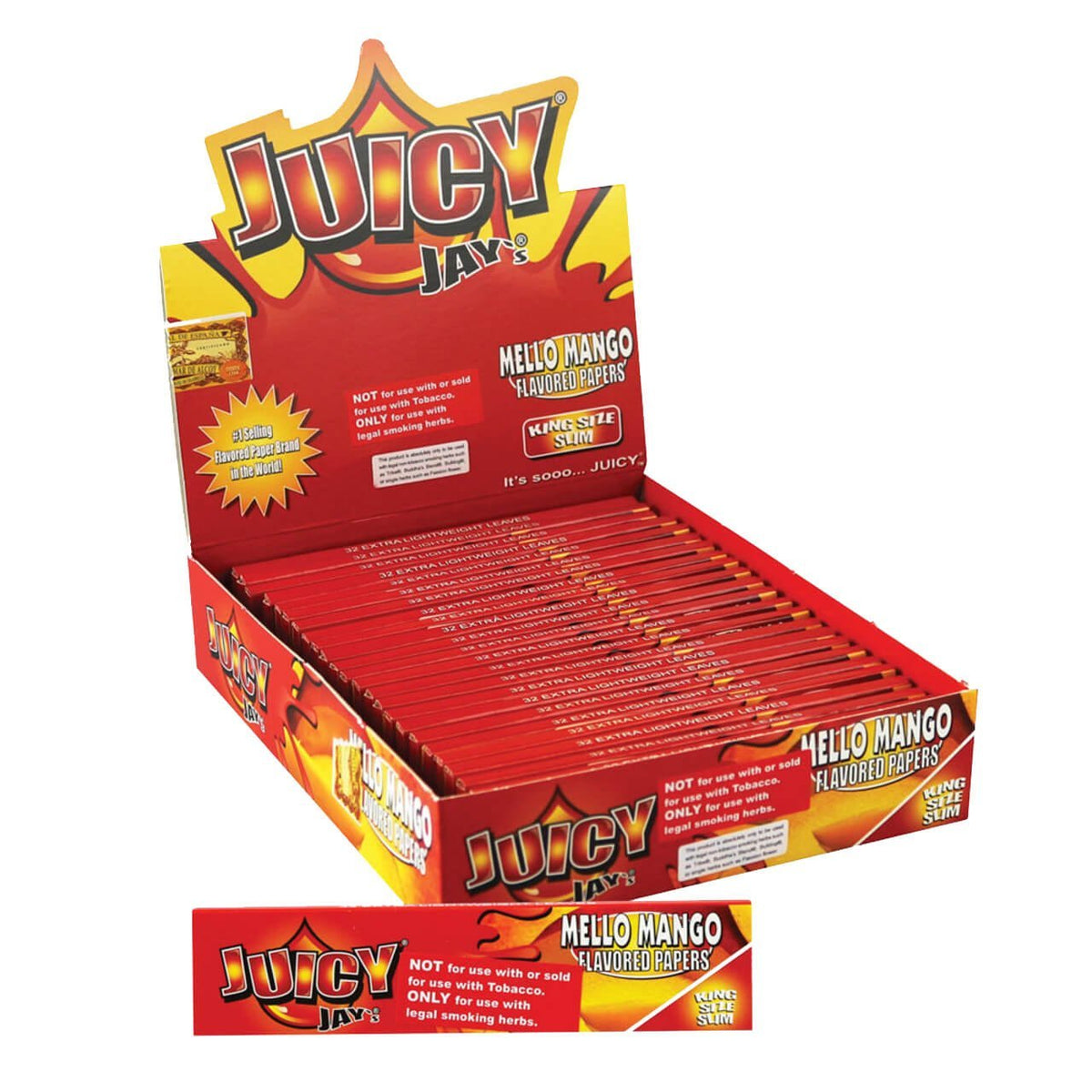 Juicy Jay’s Mello Mango King Size Slim Papers – 32 Blatt