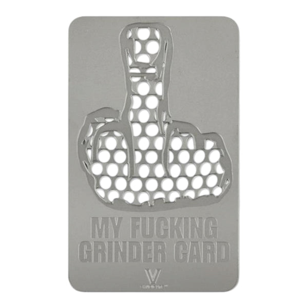 V-Syndicate „My Fucking Grinder Card“ – Metall-Grinderkarte