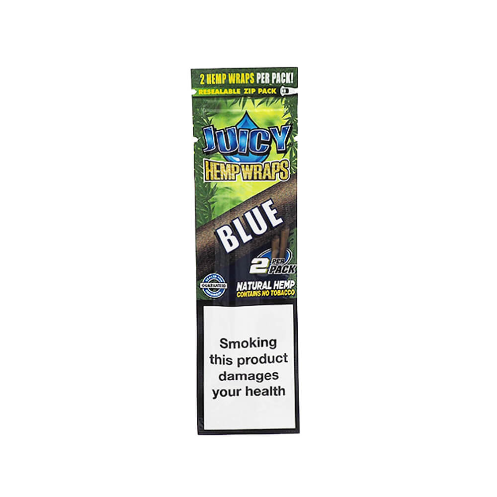 Juicy Jay’s Hemp Wraps „Blue“ – Black & Blueberry, 2 Stück