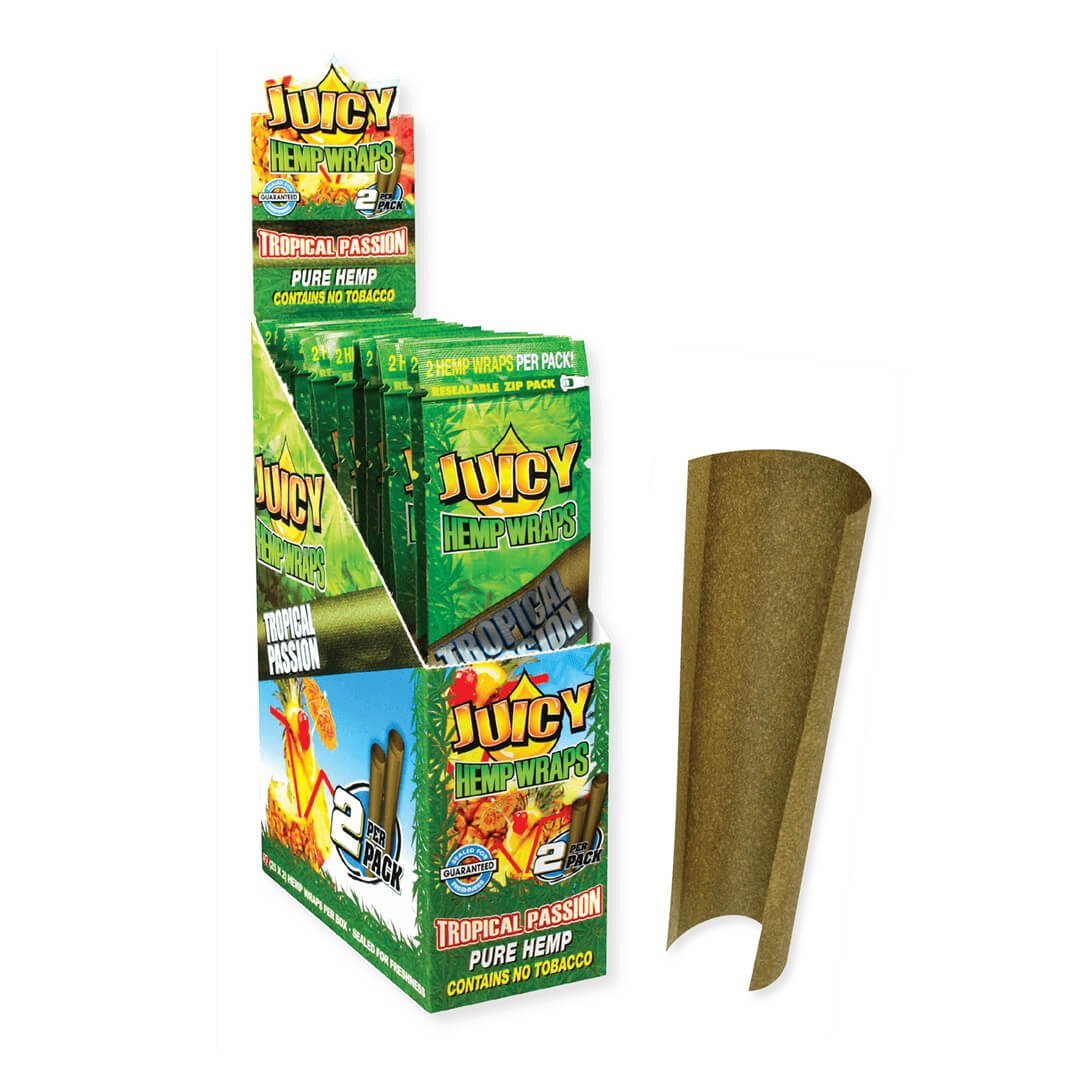 Juicy Jay’s Hemp Wraps „Tropical Passion“ – Tropenfrucht, 2 Stück