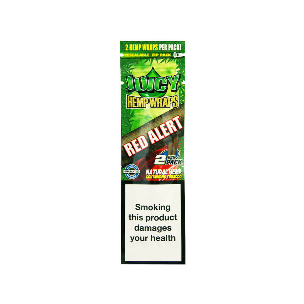 Juicy Jay’s Hemp Wraps „Red Alert“ – Erdbeeraroma, 2 Stück