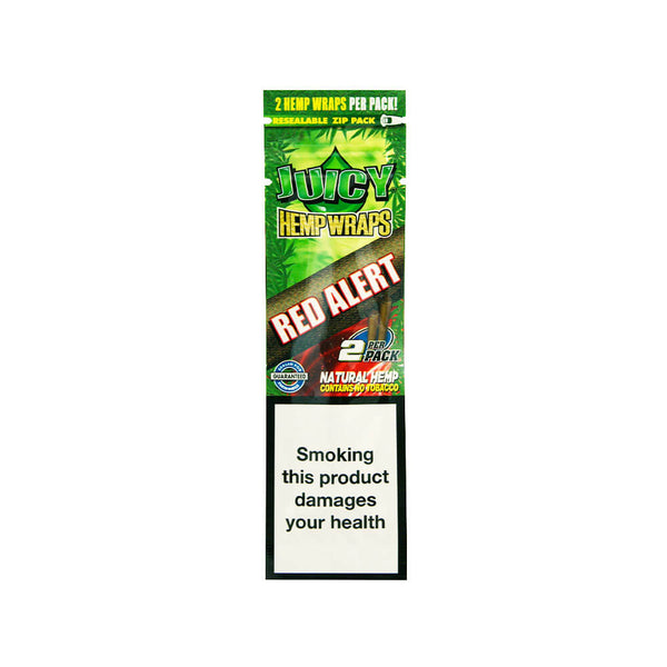Juicy Jay’s Hemp Wraps „Red Alert“ – Erdbeeraroma, 2 Stück