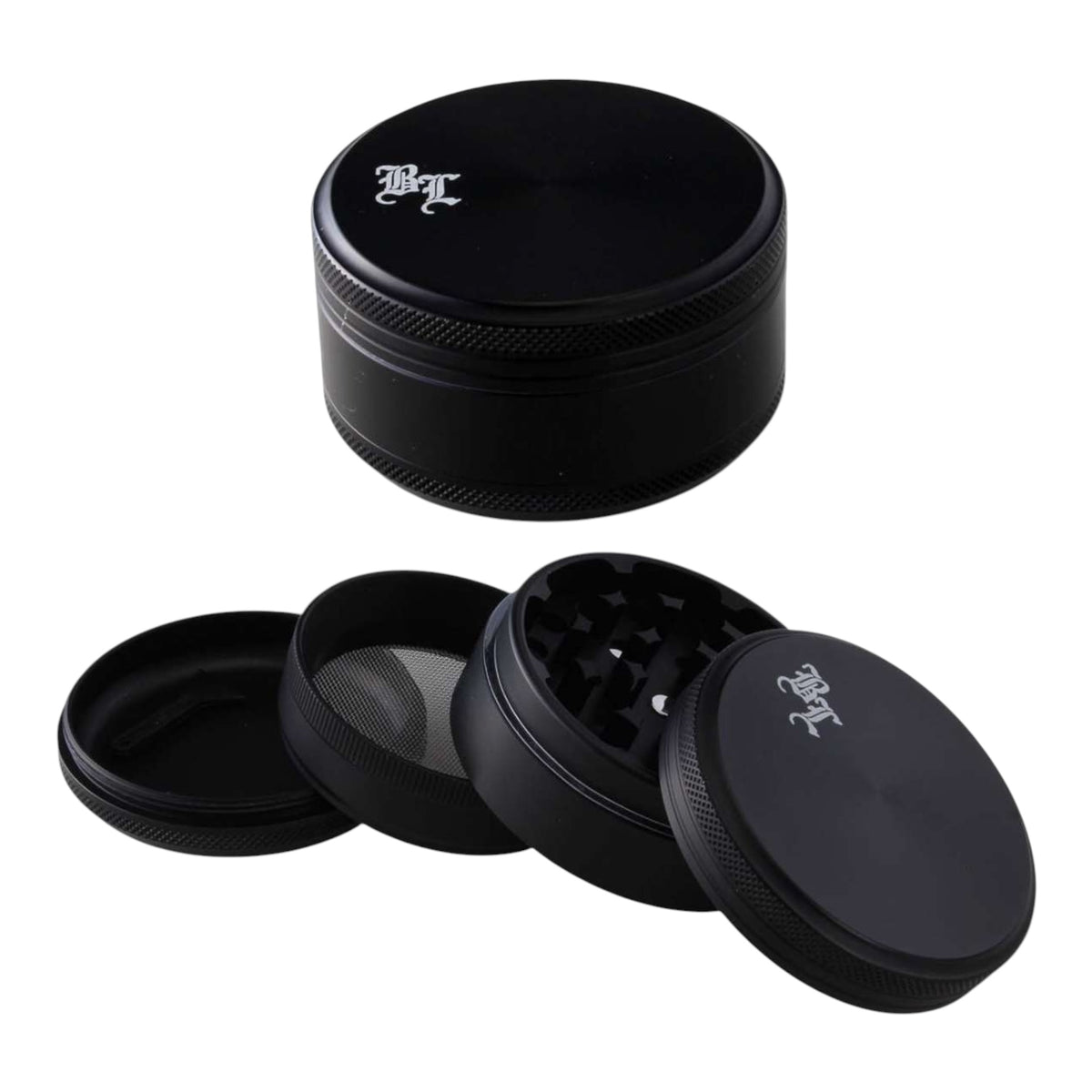 Black Leaf Alu Grinder 4-tlg. matt Schwarz