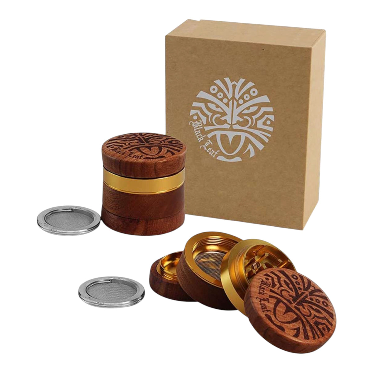 Black Leaf MAORI Alu-Holzgrinder 4-tlg.